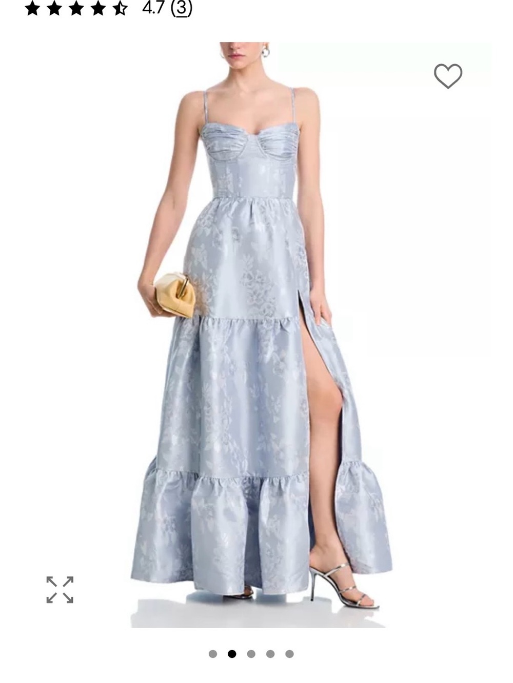 V. Chapman Lucetta dress in Icelandic Blue Baroque Floral 14